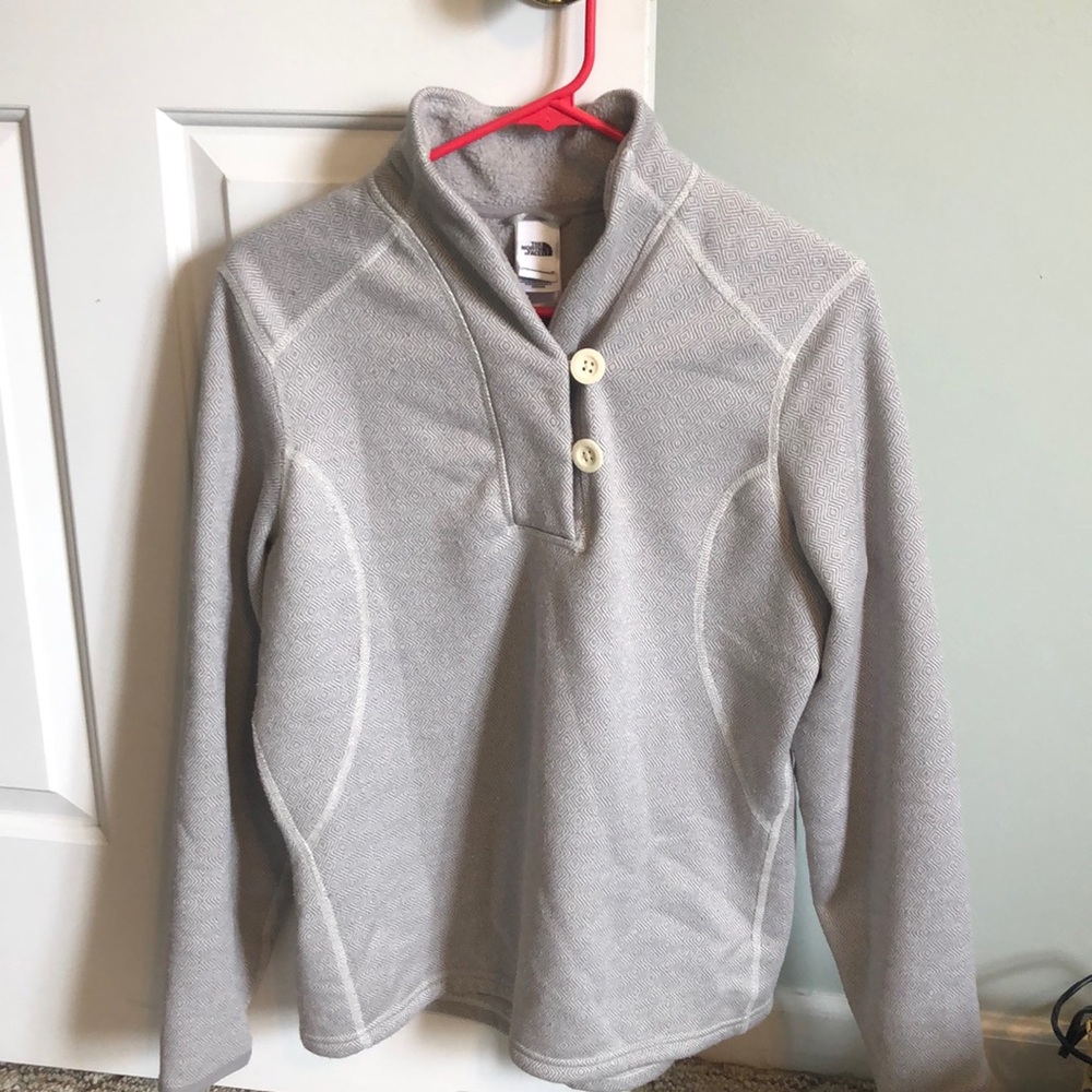 The North Face button up sweatshirt